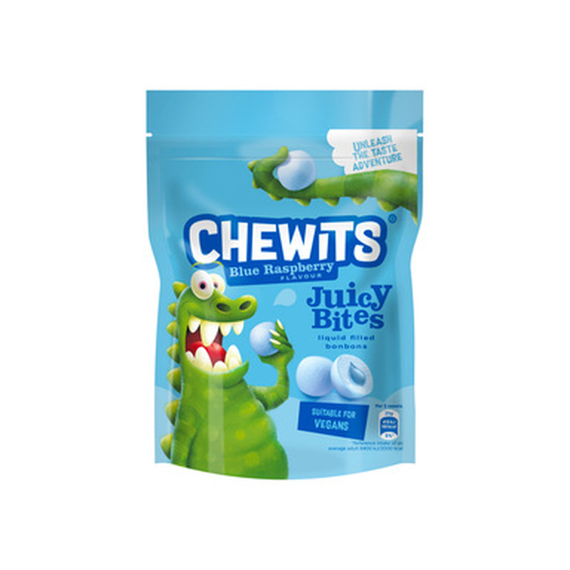 CHEWITS Juicy Bites Blue Raspberry vegan 115g