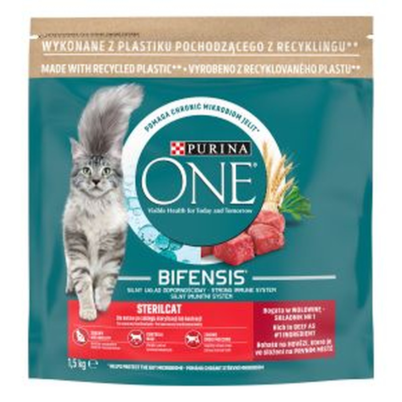 Kuivsööt steriliseeritud kassile, PURINA ONE, 1,5 kg