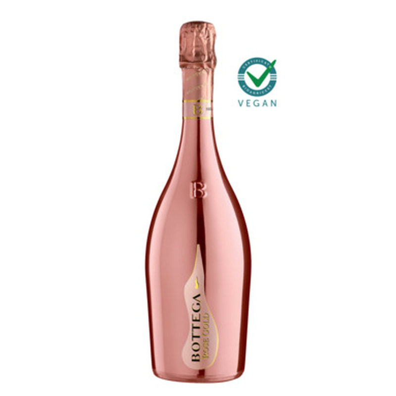 BOTTEGA Rose Gold Spumante Brut vegan 11,5% 75cl (roosa, kuiv)