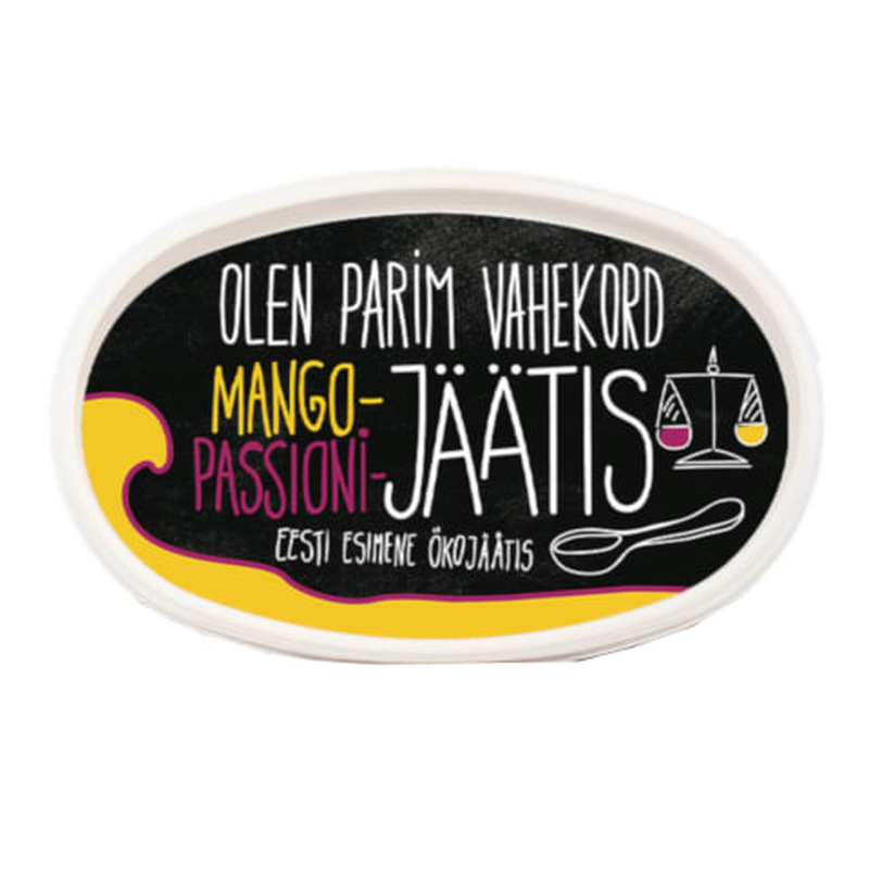 Mango-passionijäätis öko, LA MUU, 400 g