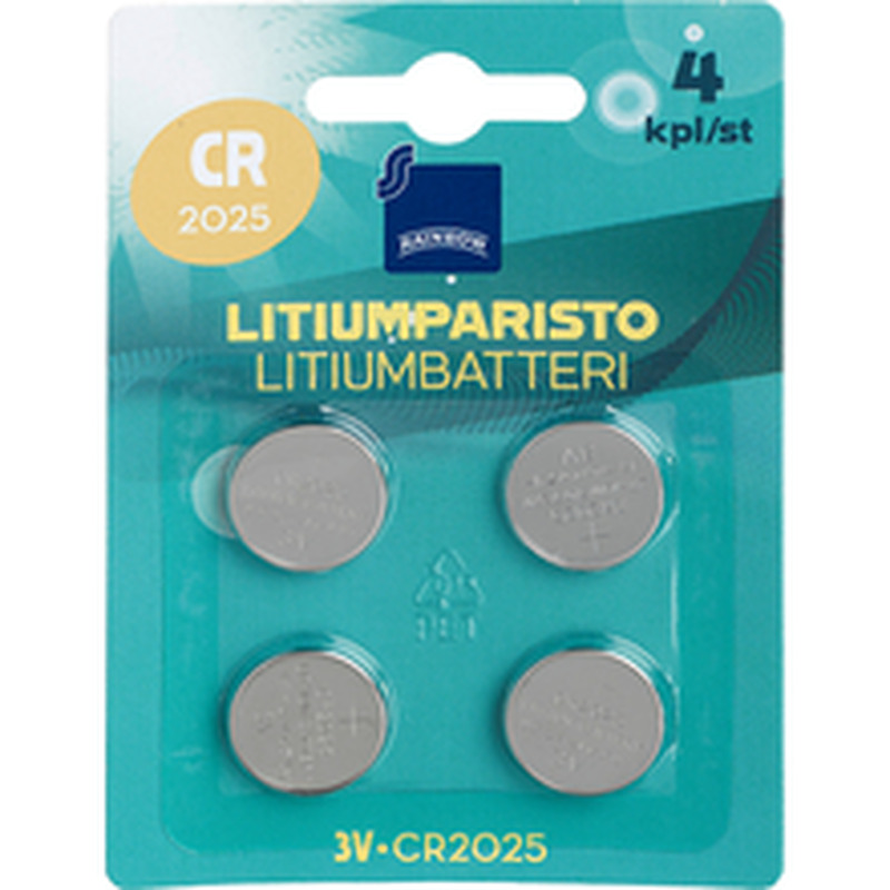 Patarei Litium CR2025, 4 tk