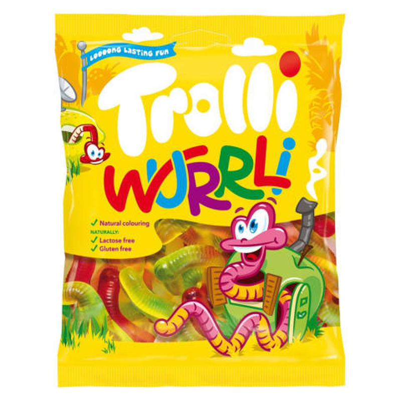 Kummikommid Trolli Wurrli 100g