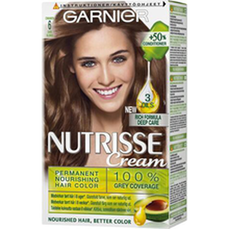 Juuksevärv Nutrisse 6.0 Light Brown, GARNIER