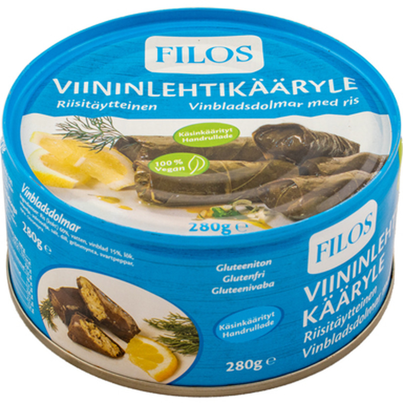 FILOS Viinamarjaleherullid riisitäidisega 280g