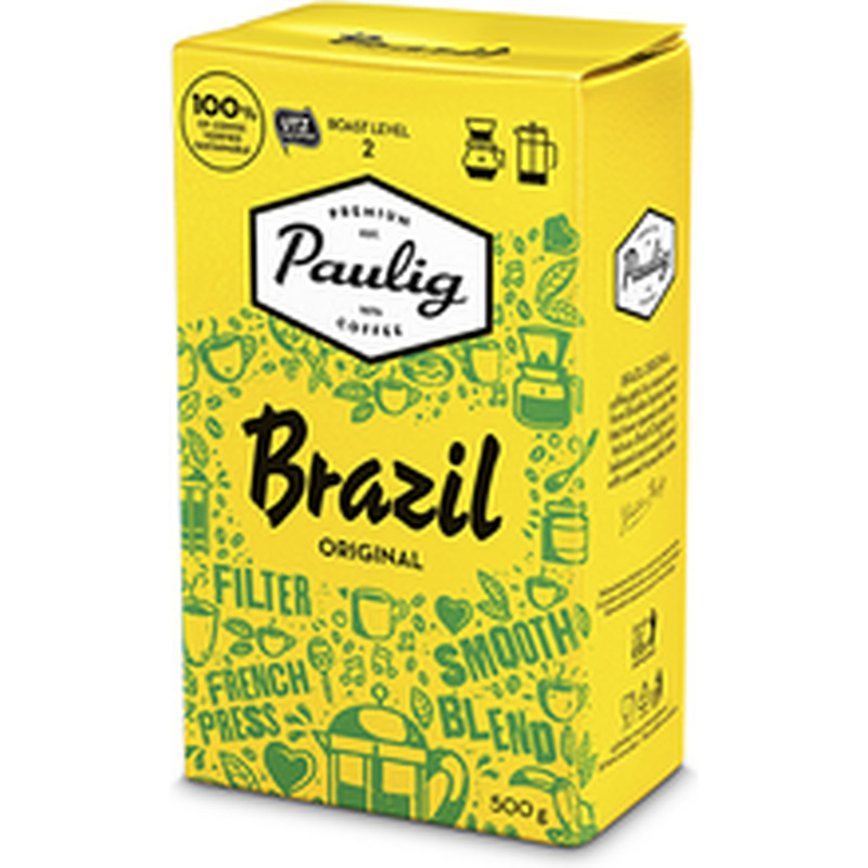 Filtri- ja presskannukohv Brazil, PAULIG, 500 g