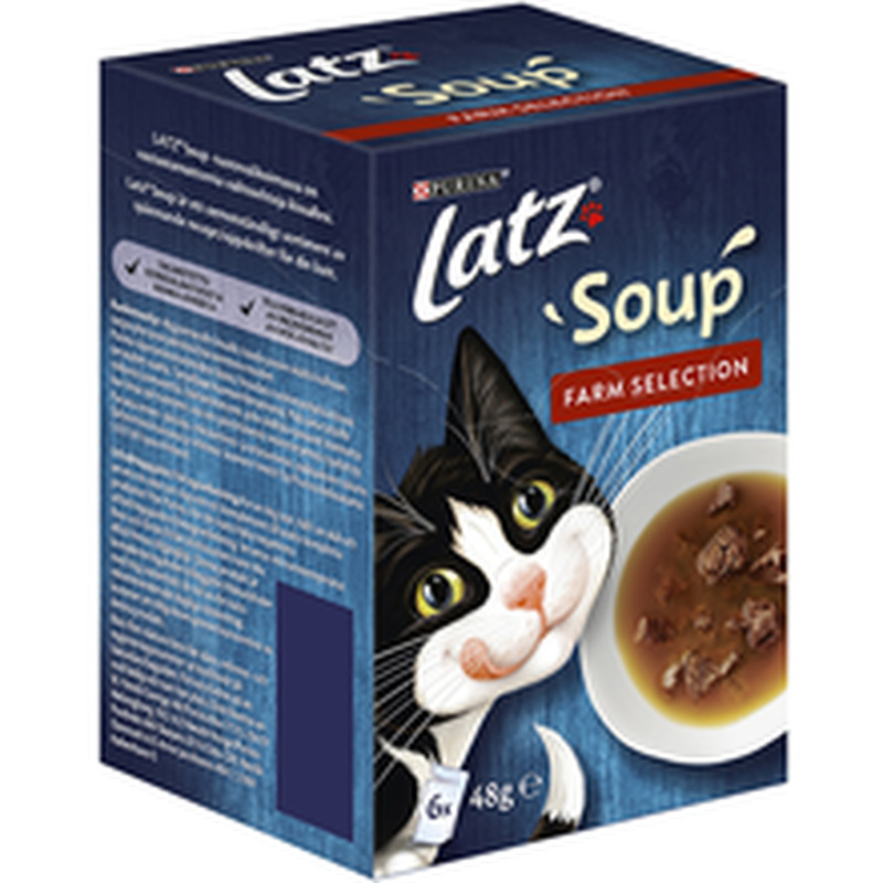 Latz Soup Farm Selection täiendsöödavalik kassidele, 6 x 48 g