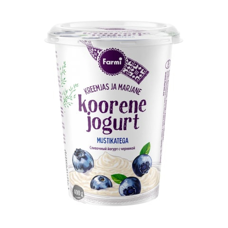 Coop Koorene jogurt mustika 400g