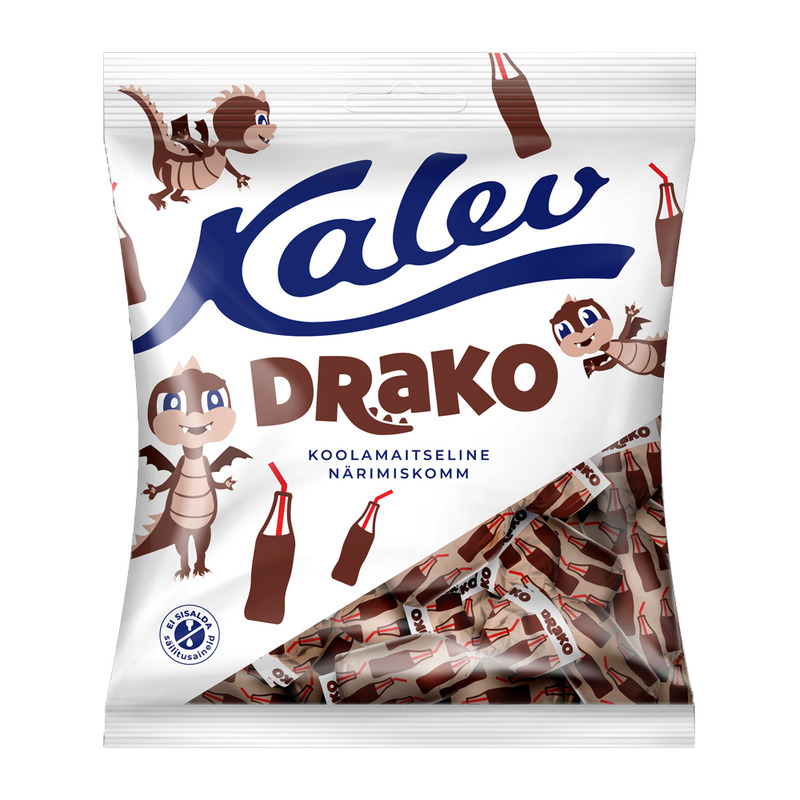 Koolamaitselised närimiskommid Drako, KALEV, 110 g