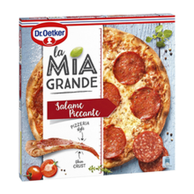 Dr.Oetker La Mia Grande kiviahjupitsa vürtsika salaamiga 380g