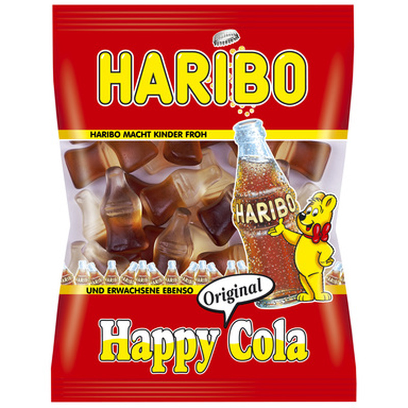 Kummikommid Happy Cola, HARIBO, 100 g