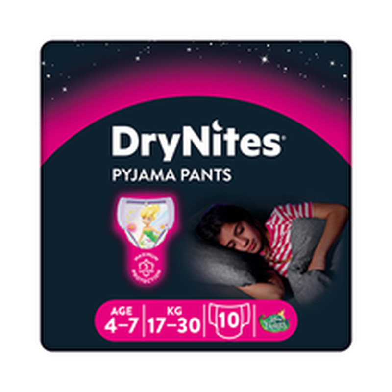 Püksmähkmed Dry Nites tüdrukutele, HUGGIES, 17-30 kg/10 tk