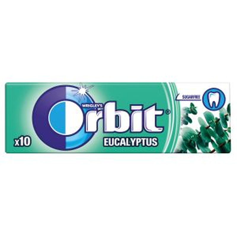 Närimiskumm Eucalyptus suhkruvaba, ORBIT, 14 g