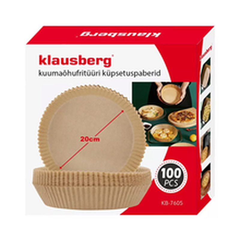 Kumaõhufritüüri küpsetuspaberid 100tk 20cm