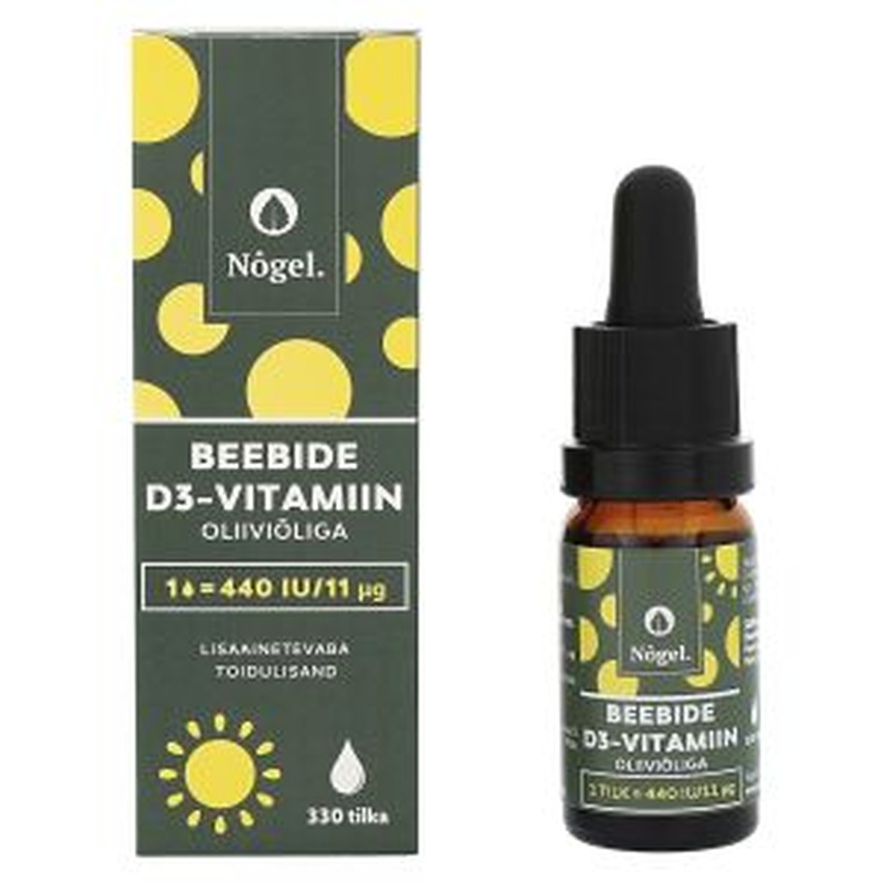 Beebide D3-vitamiin oliiviõliga 440 IU, NÔGEL, 10 ml