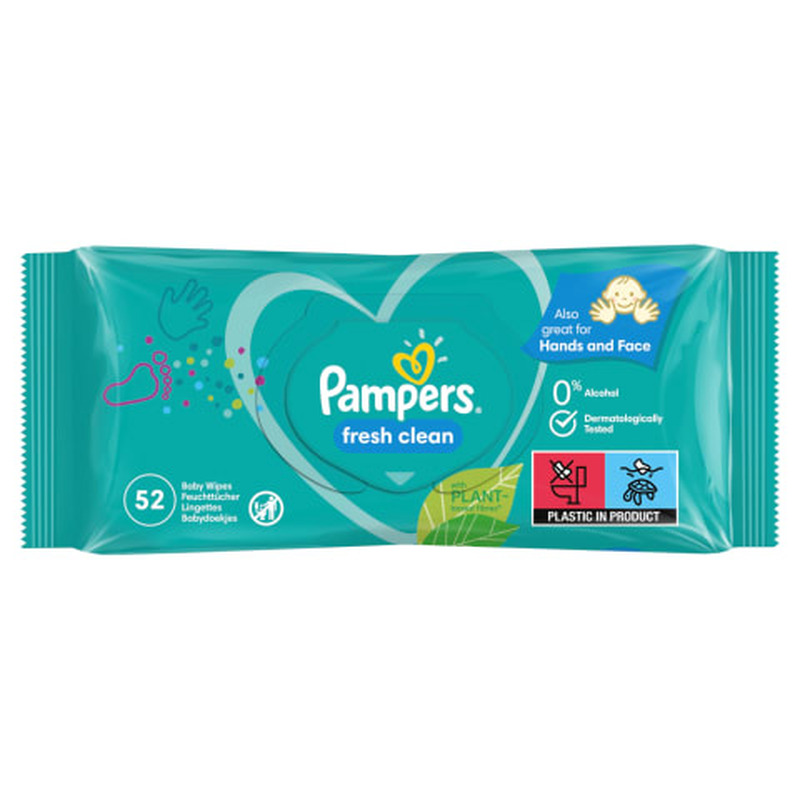 Niisked salvrätikud Pampers Fresh Clean 52tk