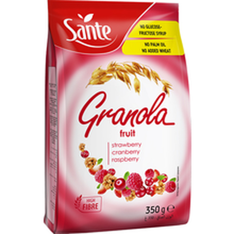 Krõbe müsli punaste marjadega, SANTE, 350 g