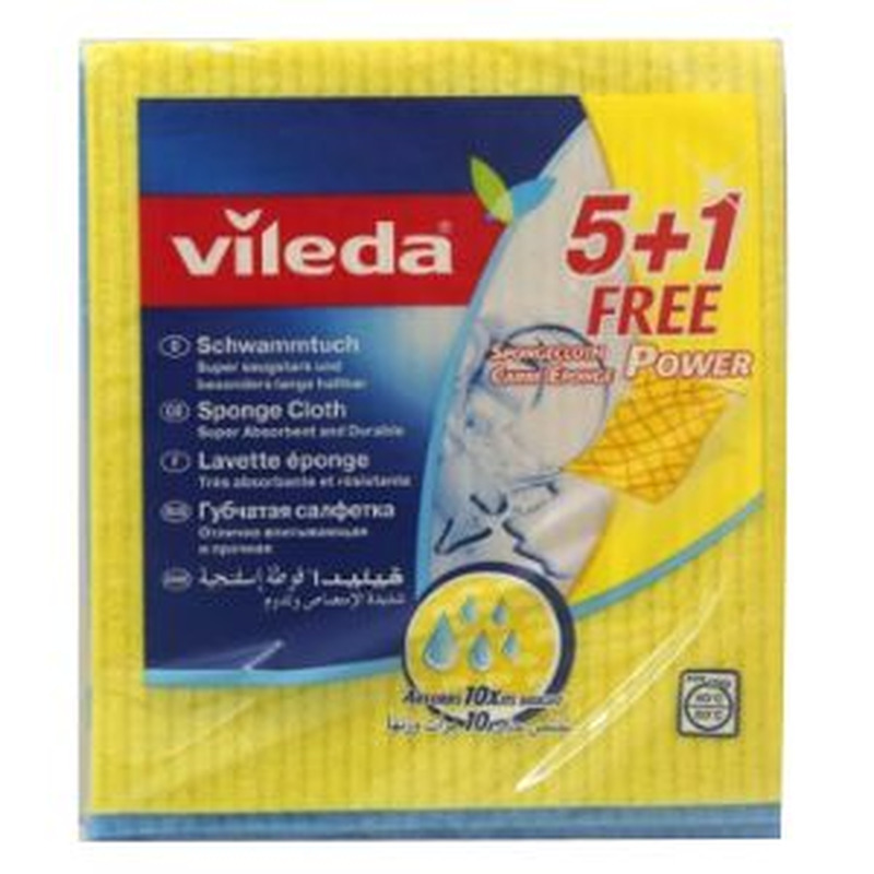 Vileda 575 svammlapp Aqua 5+1tk