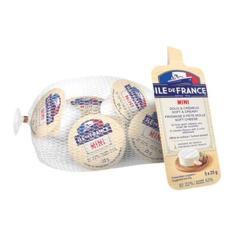 Valgehallitusjuust Brie Mini Ile de France 5x25g