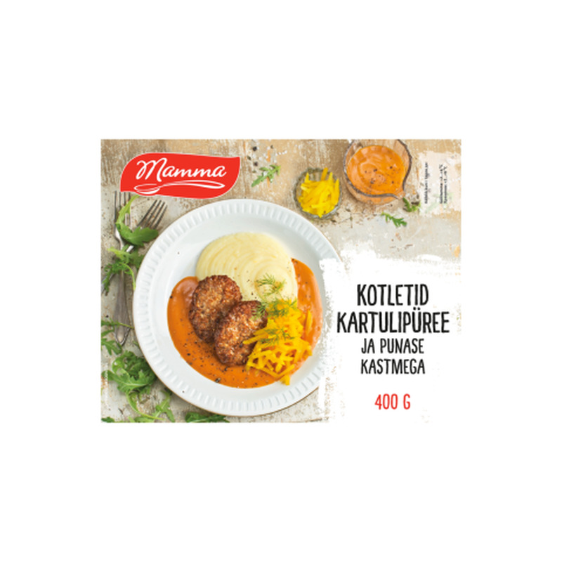 Kotletid kartulipüree ja punase kastmega Mamma 400g