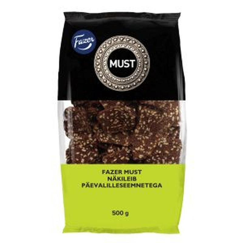 Fazer Must näkileib 500g päevalilleseemnetega