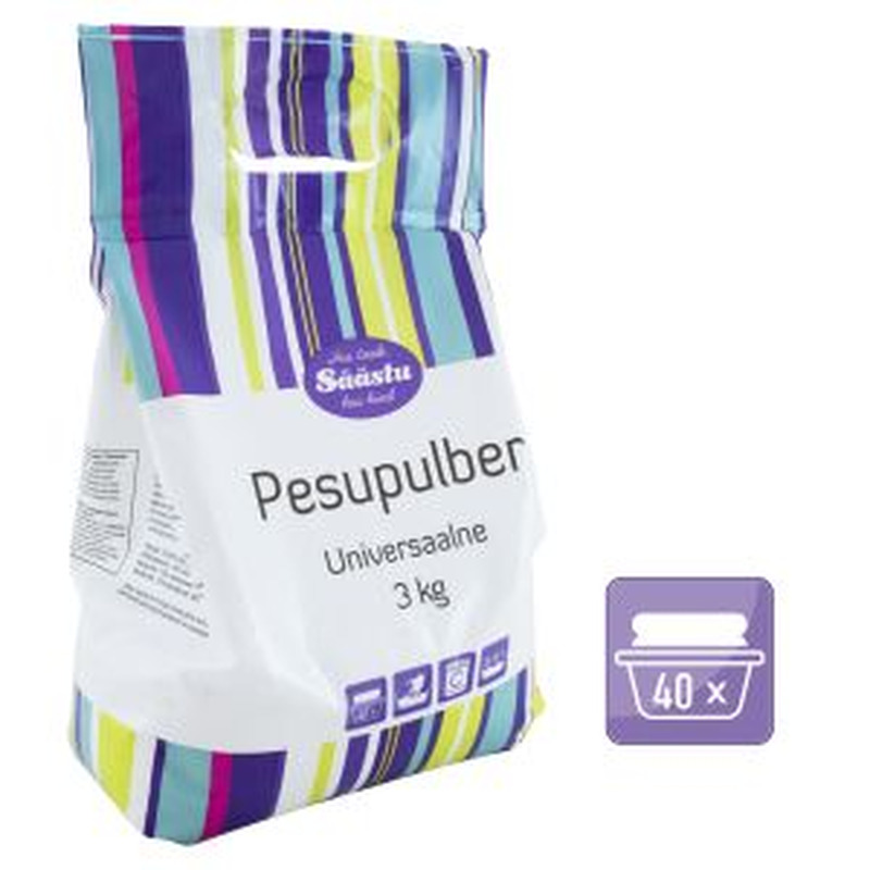 Säästu Universaalne pesupulber 3kg 40pesu