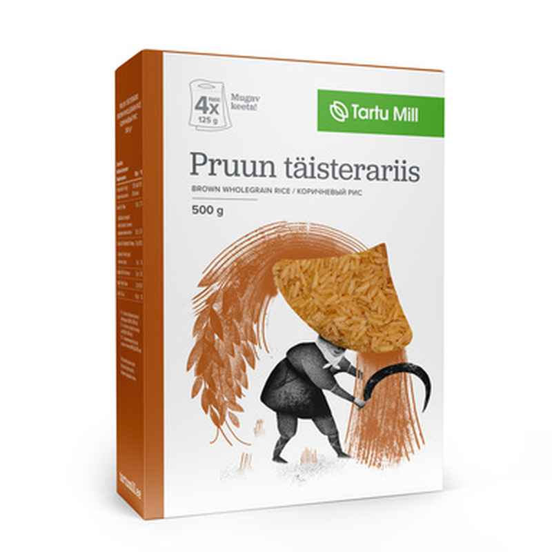 TARTU MILL Pruun täisterariis 4x125g