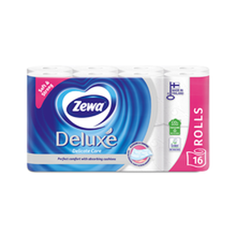 Tualettpaber Delux Delicate Care 3-kihiline, ZEWA, 16 rl