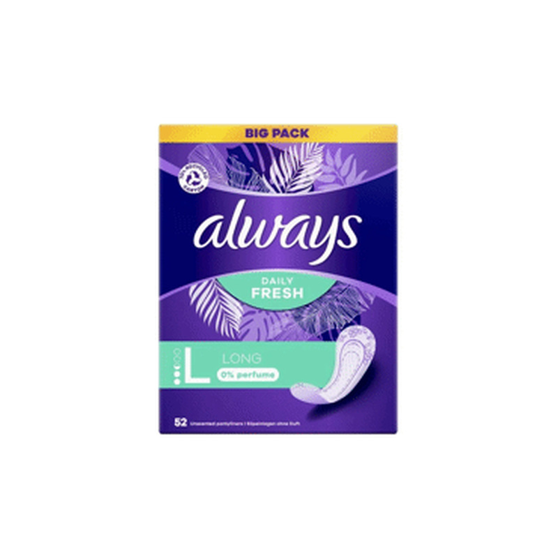 Pesukaitsmed ALWAYS Long Unscented 52tk