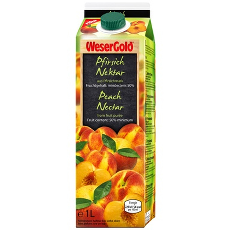 WESERGOLD Virsikunektar 50% 1l