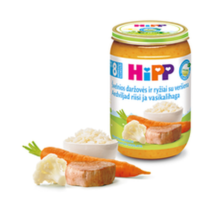 Juurviljapüree vasikalihaga mahe 8+, HIPP, 220 g