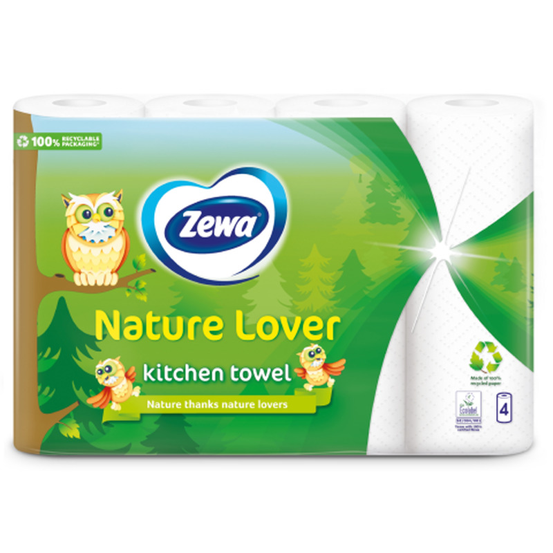 Majapidamispaber Zewa nature lover 2-kihiline 4 rulli