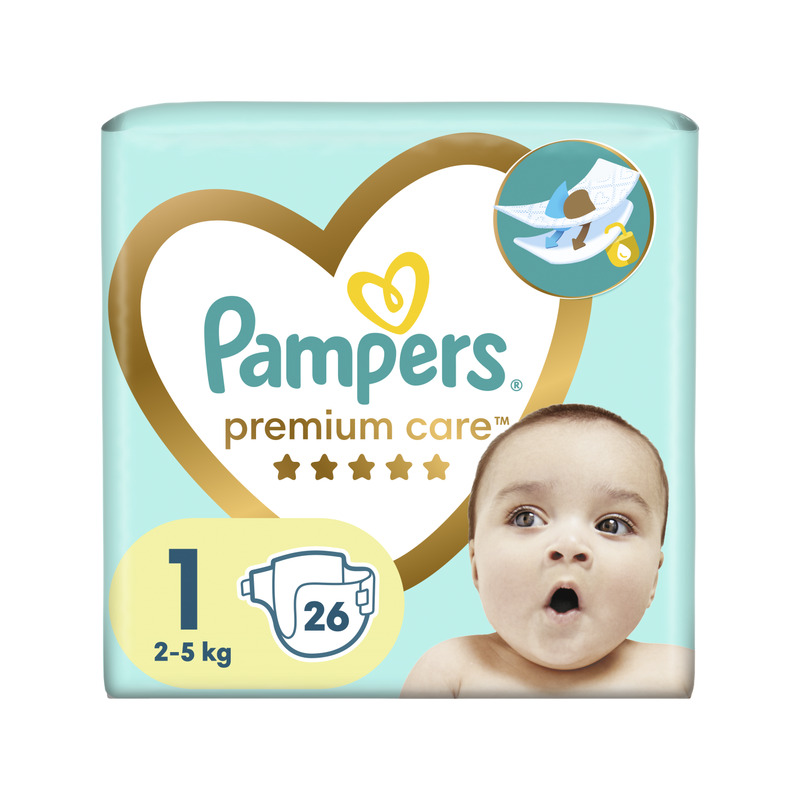 Mähkmed Premium Care S1, PAMPERS, 2-5 kg/26 tk