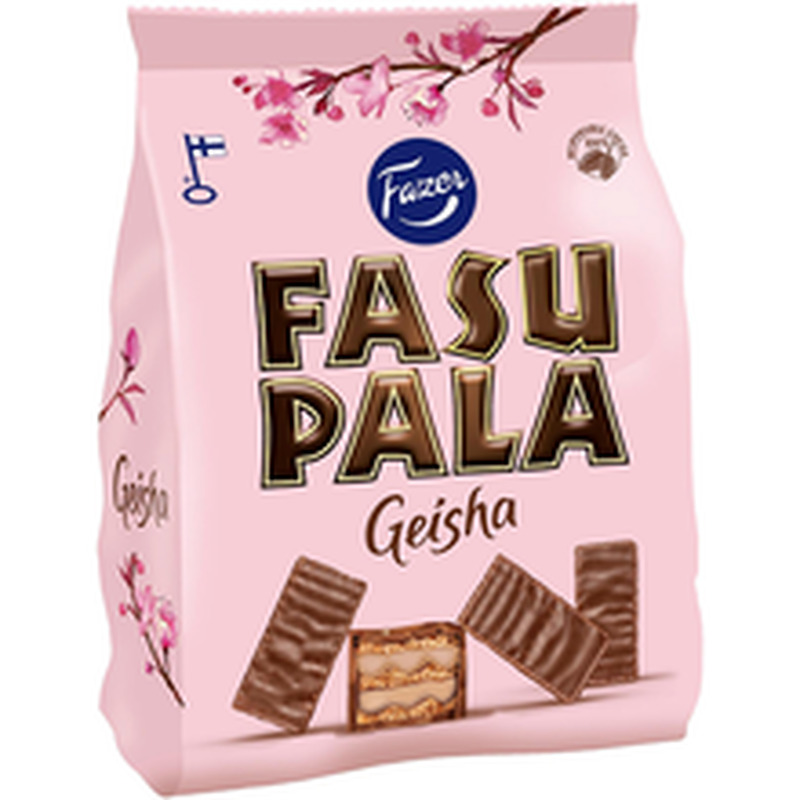 Fasupala geisha Pähklikreemitäidisega vahvel, kaetud piimašokolaadiga175 G