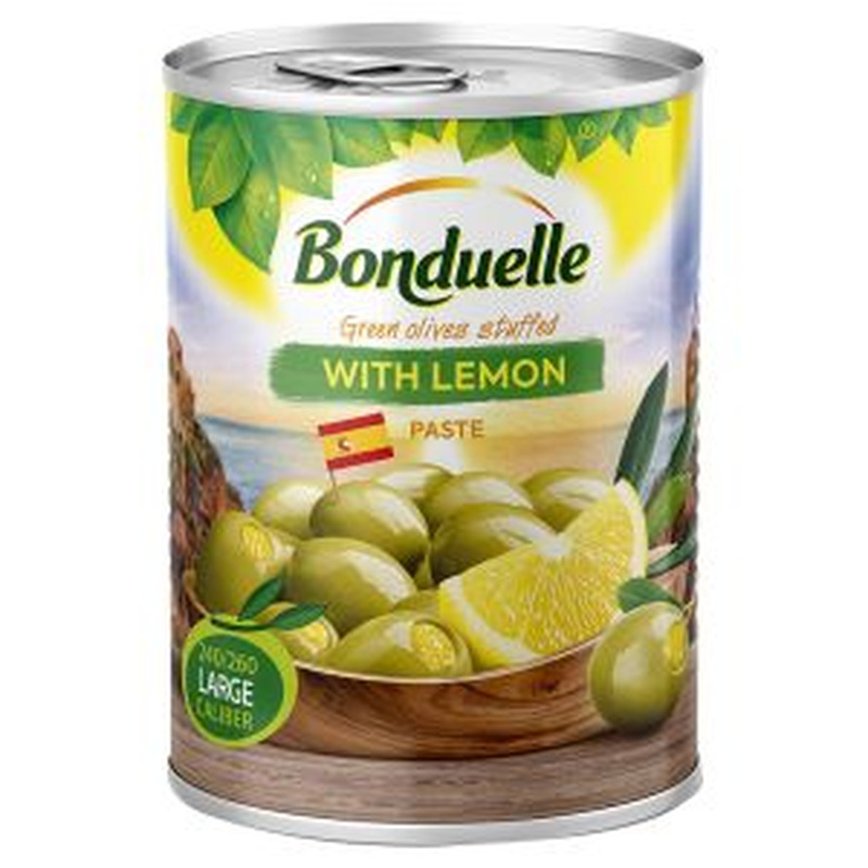 Bonduelle Rohelised oliivid 300g sidruniga