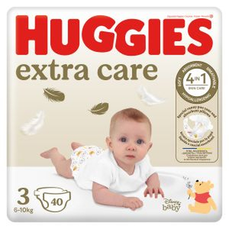 Mähkmed Extra Care 3 6-10kg, HUGGIES, 40tk