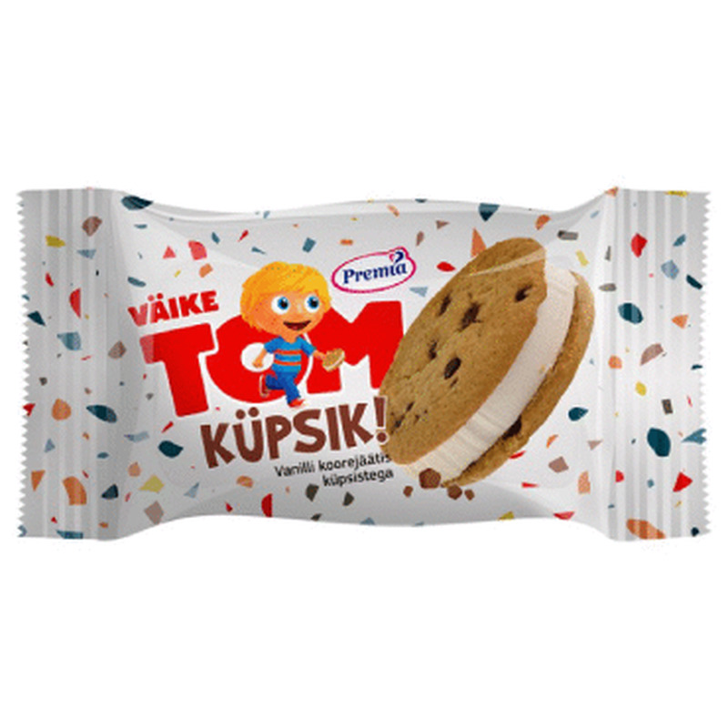 Küpsisejäätis küpsik VÄIKE TOM, 75g