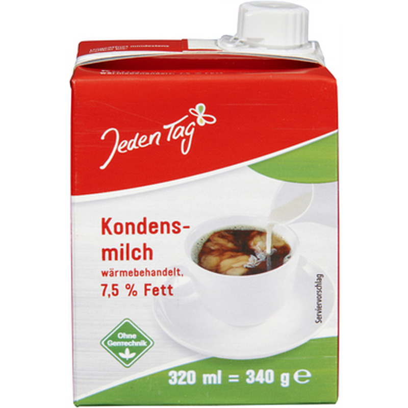 JEDEN TAG Kondenspiim suhkruta 7,5% 340g (kõrgkuumutatud)