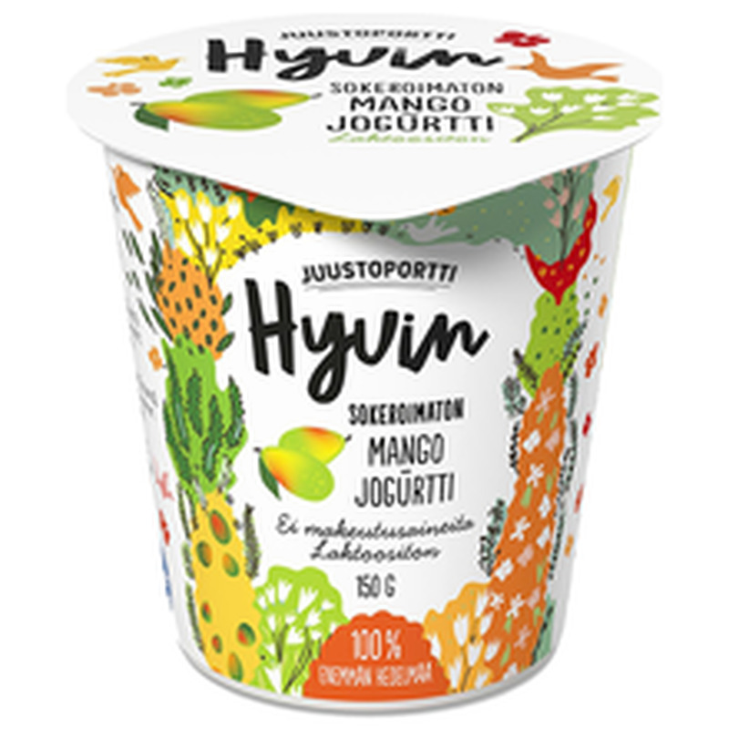 Juustoportti magustamata laktoosivaba mangojogurt 150 g