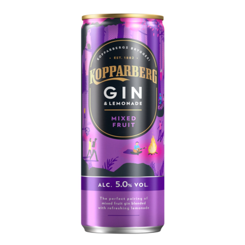 Muu alkohoolne jook Kopparberg Gin & Lemonade Mixed Fruit 5%vol 0,25l prk