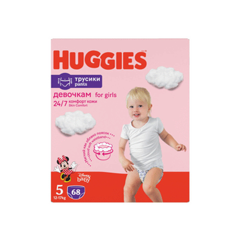 Püksmähkmed HUGGIES Girl S5 12-17kg 68tk