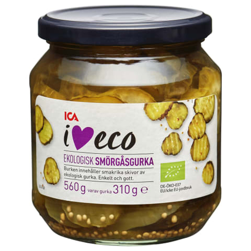 Marineeritud kurgid viilutatud I Love Eco öko 560g/310g