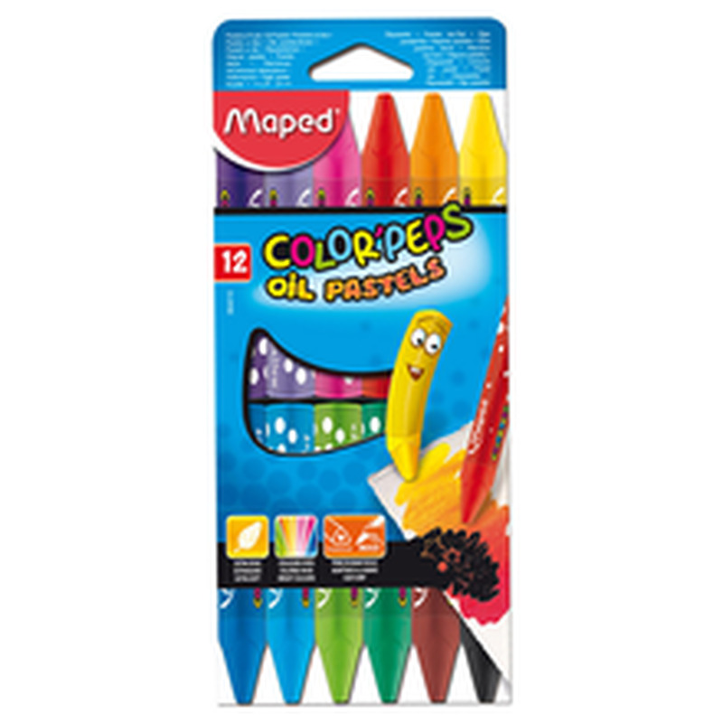 Õlipastell ColorPeps, MAPED, 12tk