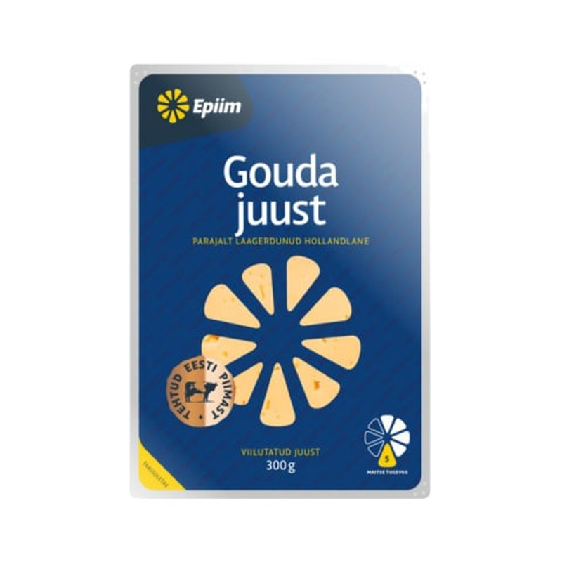 Juust Gouda viilutatud E-Piim 300g