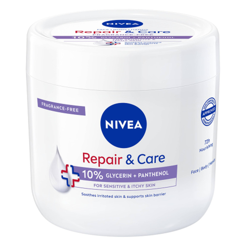 Näo-, keha- ja kätekreem Nivea Repair & Care tundlikule nahale 400ml