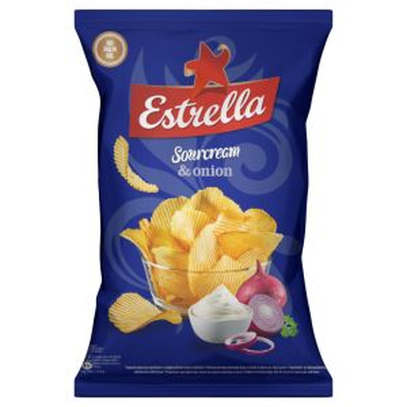 Estrella kartulikrõps 130g hapukoore-sibulamaitseline