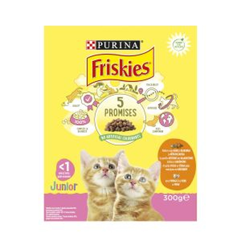 Friskies Junior kuivtoit kassile 300g kana, porgand