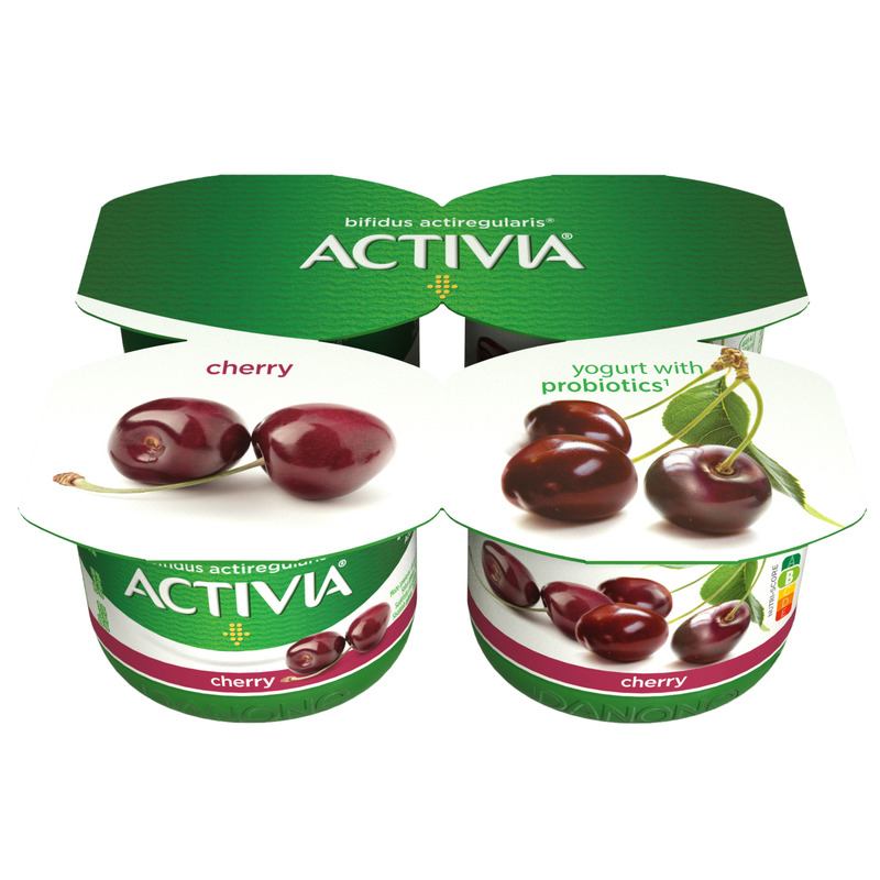 Jogurt kirsi, ACTIVIA, 4 x 120 g