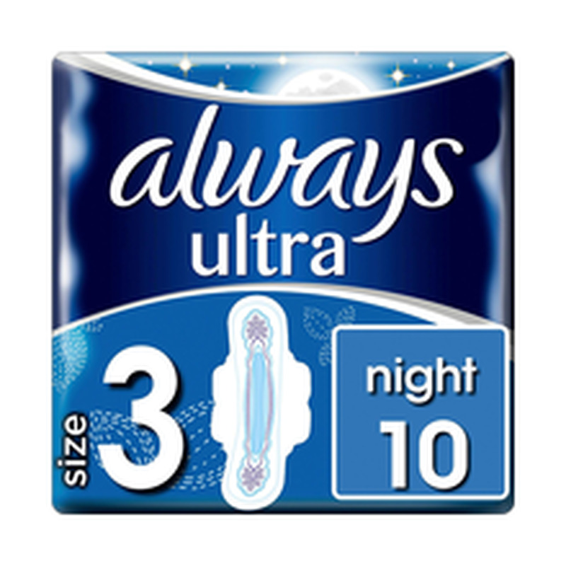 Always Ultra Night hügieeniside 10 tk