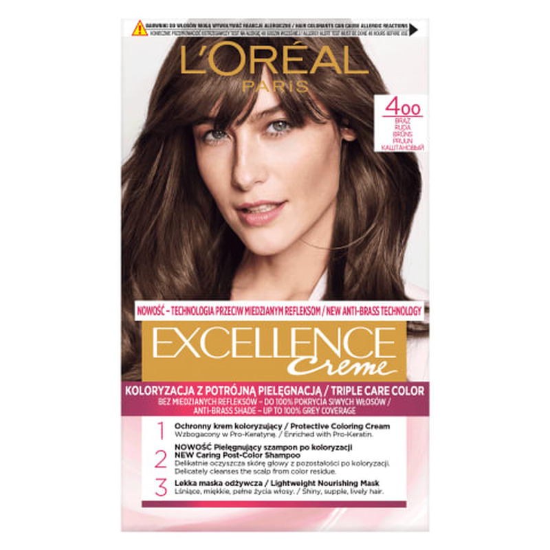 Püsivärv L'oreal Excellence Cr me N°4