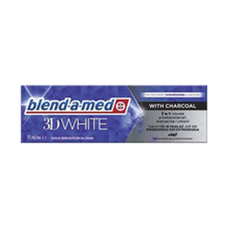 Hambapasta 3D White Charcoal, BLENDAMED, 75 ml